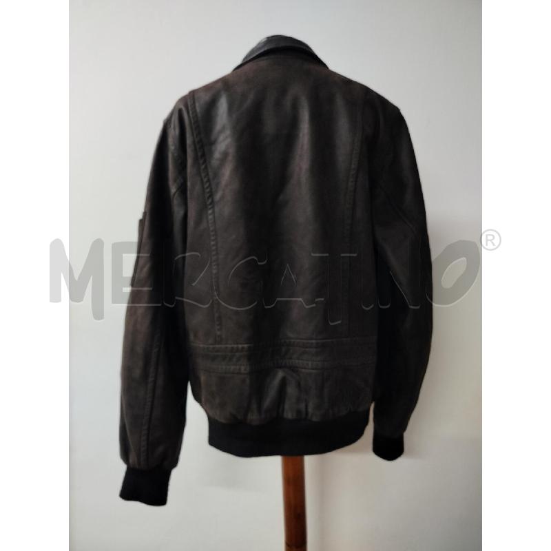 GIACCA PELLE UOMO AERONAUTICA MILITARE MARRONE  | Mercatino dell'Usato Roma cinecitta' 2