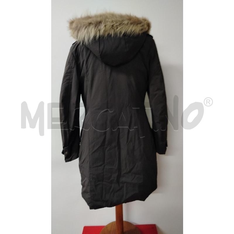GIACCONE DONNA BELSTAFF LUNGO MARRONE CAPPUCCIO PELO | Mercatino dell'Usato Roma cinecitta' 2