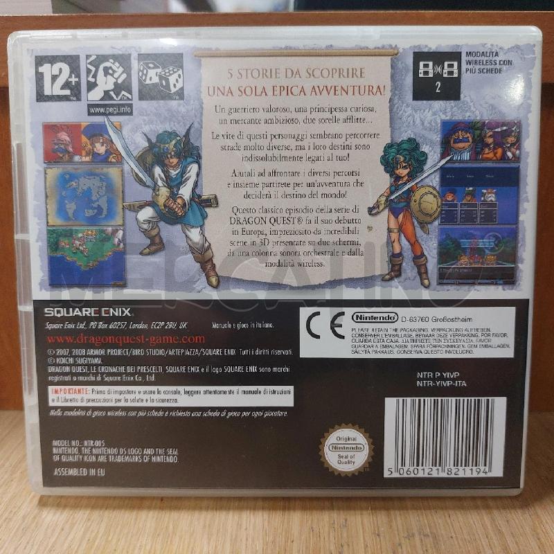 GIOCO DS DRAGON QUEST IV LE CRONACHE DEI PRESCELTI | Mercatino dell'Usato Roma cinecitta' 2