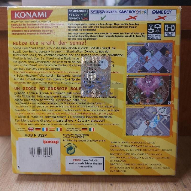 GIOCO GAME BOY ADVANCE BOKTAI 2 | Mercatino dell'Usato Roma cinecitta' 2