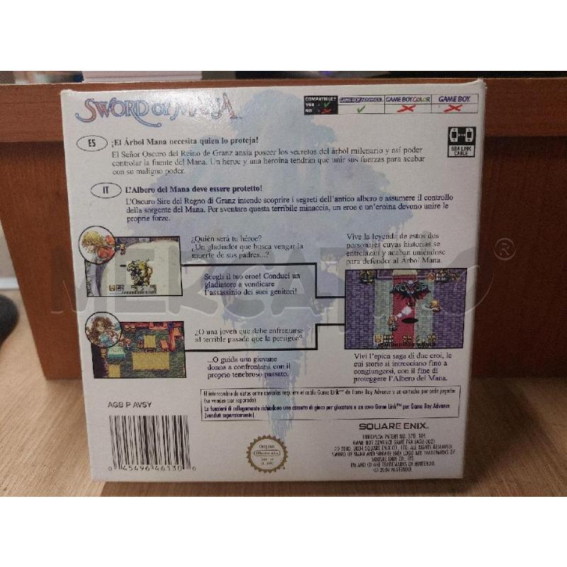 GIOCO GAME BOY ADVANCE SWORD OF MANA | Mercatino dell'Usato Roma cinecitta' 2