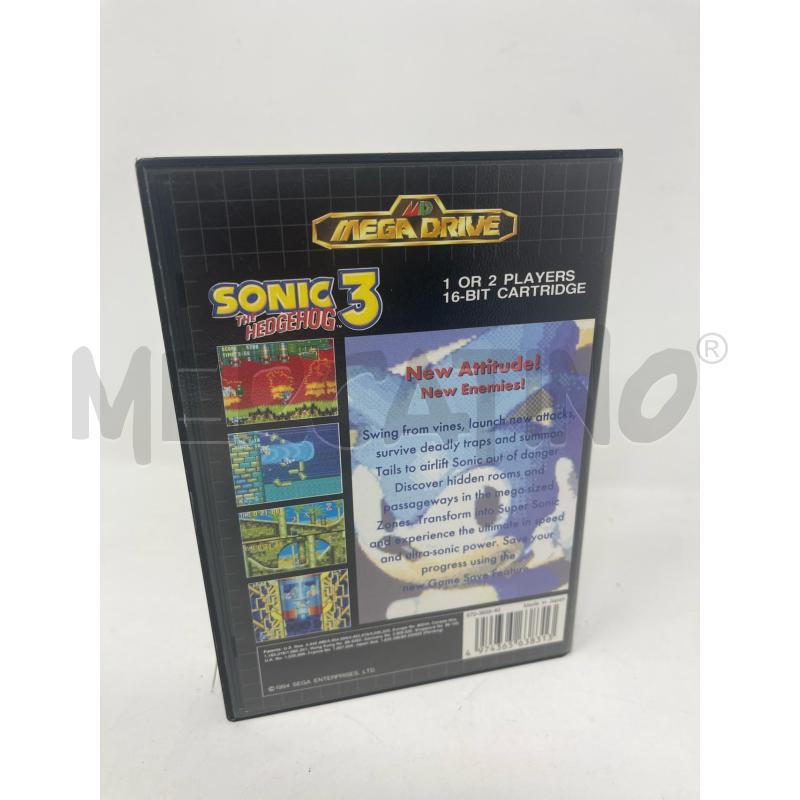GIOCO SEGA MEGADRIVE SONIC THE HEDHEHOG 3 PAL ASIA | Mercatino dell'Usato Roma cinecitta' 2