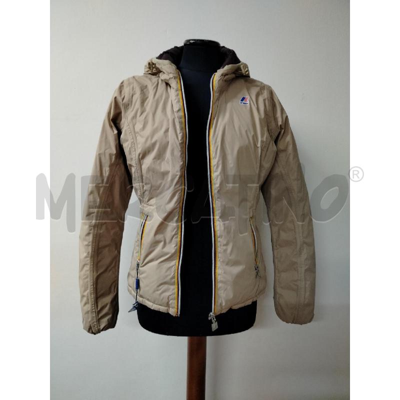 GIUBBINO DONNA KWAY BEIGE INT BORDEAUX  | Mercatino dell'Usato Roma cinecitta' 1