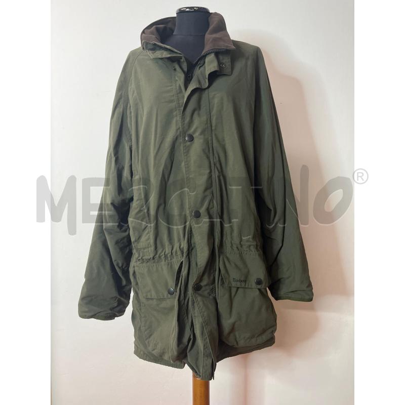 GIUBBINO UOMO BARBOUR VERDE OLIVA TASCHE COLLET MARRONE  | Mercatino dell'Usato Roma cinecitta' 1