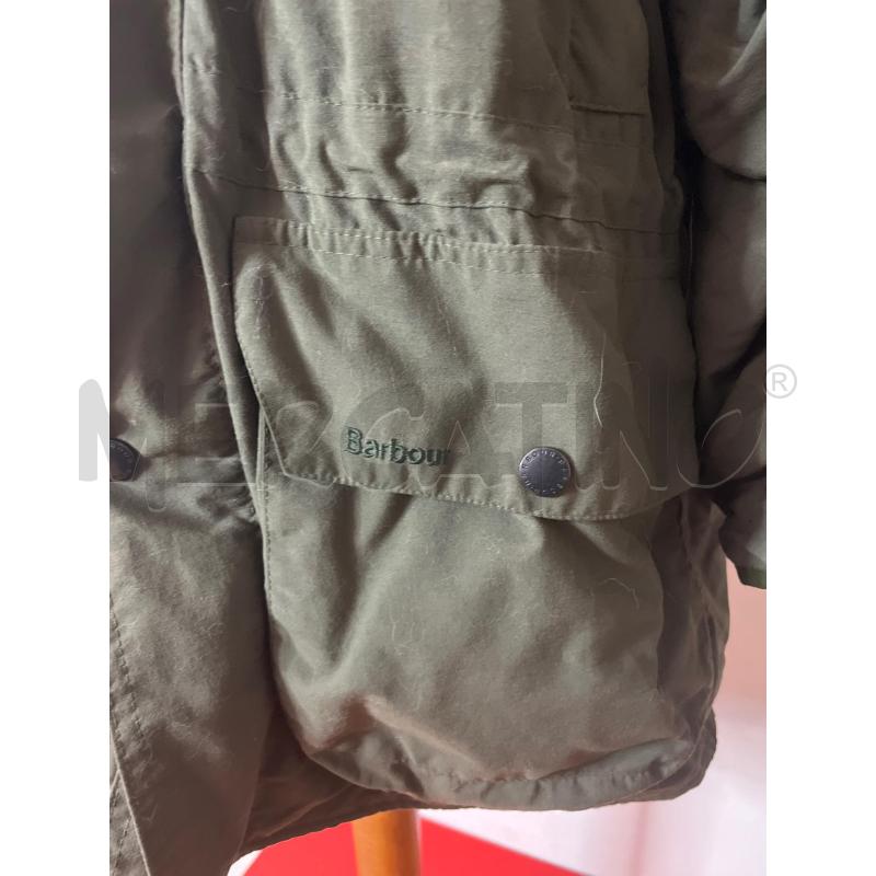 GIUBBINO UOMO BARBOUR VERDE OLIVA TASCHE COLLET MARRONE  | Mercatino dell'Usato Roma cinecitta' 2