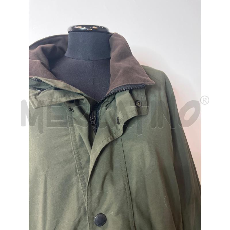 GIUBBINO UOMO BARBOUR VERDE OLIVA TASCHE COLLET MARRONE  | Mercatino dell'Usato Roma cinecitta' 3