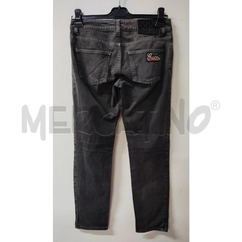 JEANS DONNA GUCCI NERI LOGO RICAMATO TASCA | Mercatino dell'Usato Roma cinecitta' 2