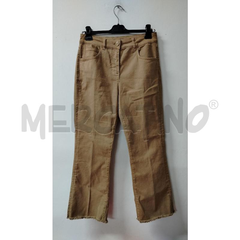 JEANS DONNA LUISA SPAGNOLI BEIGE SFRANGIATI | Mercatino dell'Usato Roma cinecitta' 1