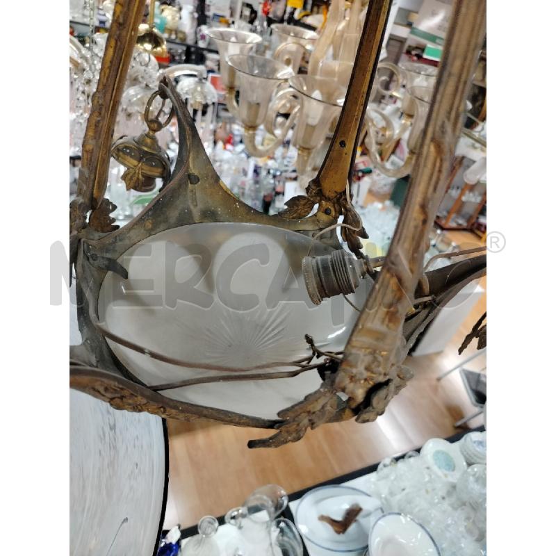 LAMPADARIO LIBERTY ANTICO DECORATO  | Mercatino dell'Usato Roma cinecitta' 3