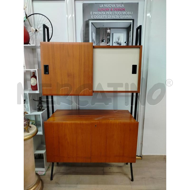 LIBRERIA MODULARE TEAK ITALIANA ANNI 60 DESIGN | Mercatino dell'Usato Roma cinecitta' 2
