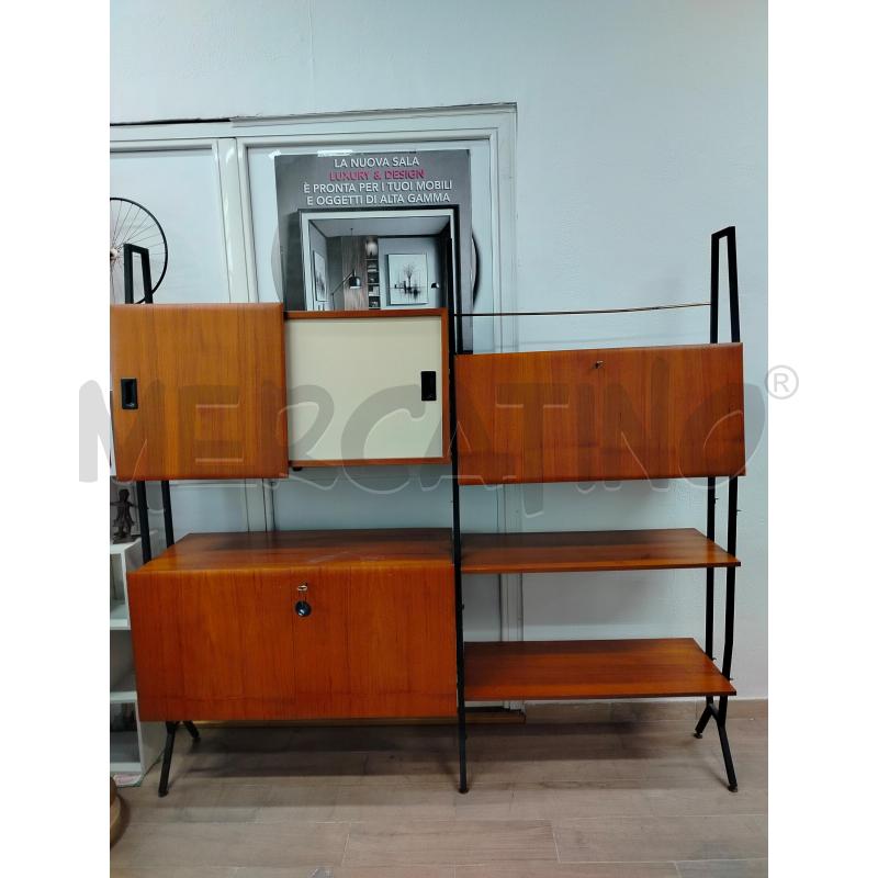 LIBRERIA MODULARE TEAK ITALIANA ANNI 60 DESIGN | Mercatino dell'Usato Roma cinecitta' 3