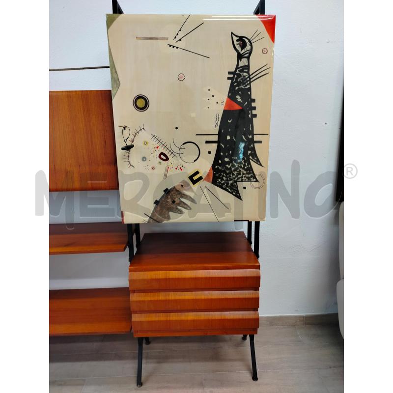 LIBRERIA MODULARE TEAK ITALIANA ANNI 60 DESIGN | Mercatino dell'Usato Roma cinecitta' 4
