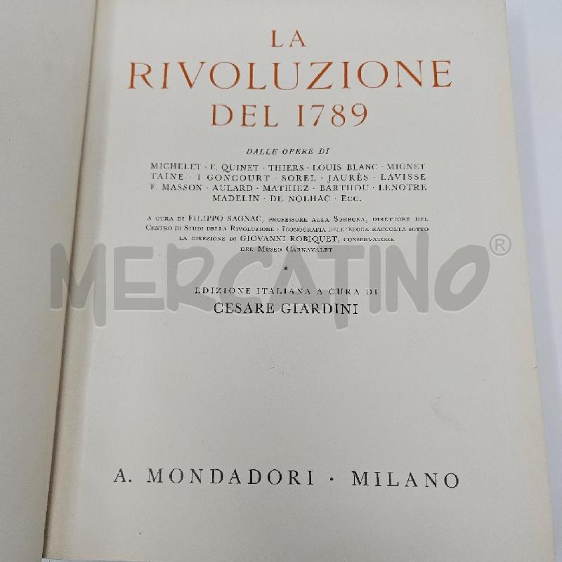 LIBRO LA RIVOLUZIONE DEL 1789 2VOL | Mercatino dell'Usato Roma cinecitta' 4