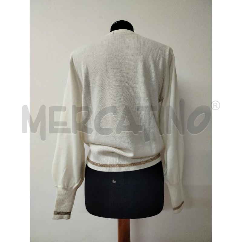 MAGLIA DONNA ARMANI EXCHANGE PANNA PROFILI LUREX DORATO | Mercatino dell'Usato Roma cinecitta' 2