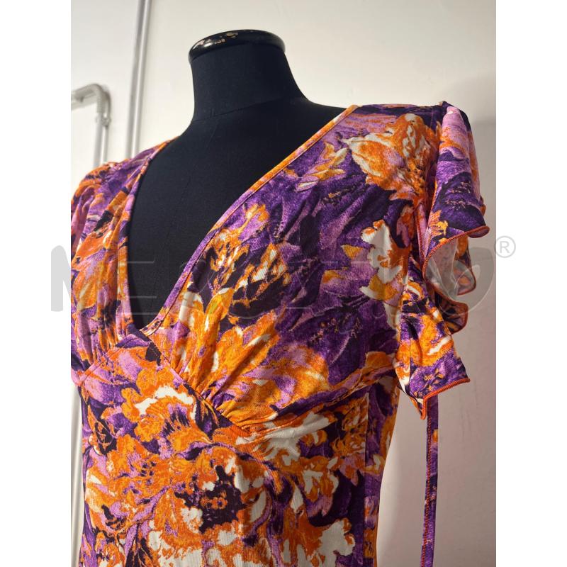 MAGLIA DONNA JUST CAVALLI VIOLA FIORI ARANCIO | Mercatino dell'Usato Roma cinecitta' 2