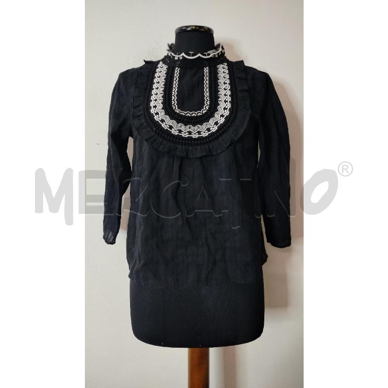 MAGLIA DONNA MAXMARA NERA RICAMI BIANCHI | Mercatino dell'Usato Roma cinecitta' 1