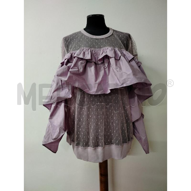 MAGLIA DONNA RED VALENTINO LILLA ROUCHES RETINA | Mercatino dell'Usato Roma cinecitta' 1