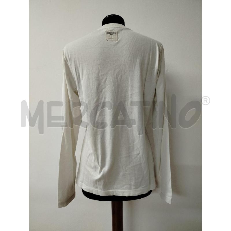 MAGLIA UOMO MOSCHINO BIANCA SCRITTA  | Mercatino dell'Usato Roma cinecitta' 2