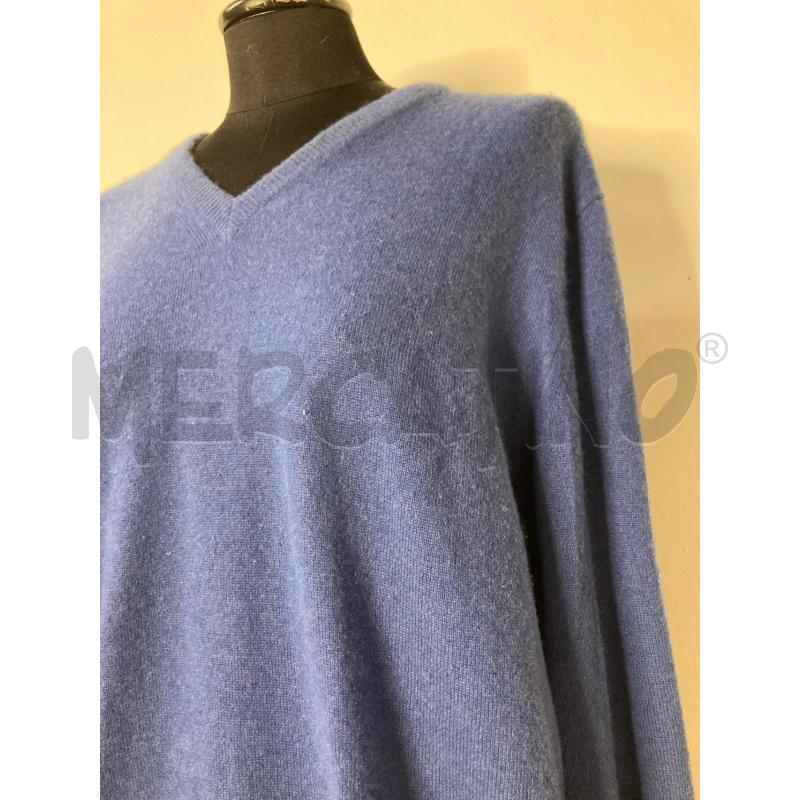 MAGLIONE UOMO LA MATTINA CASHMERE BLU SCOLO V | Mercatino dell'Usato Roma cinecitta' 2