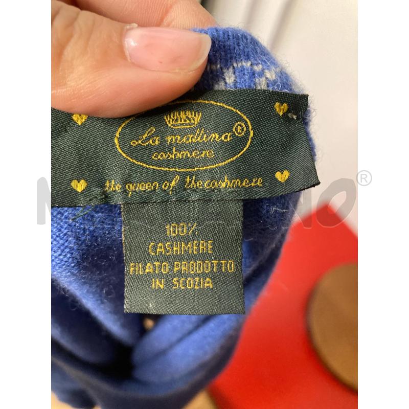 MAGLIONE UOMO LA MATTINA CASHMERE BLU SCOLO V | Mercatino dell'Usato Roma cinecitta' 3