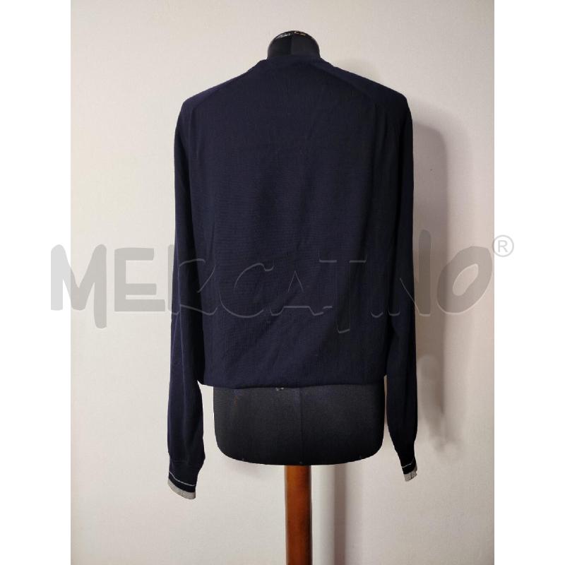 MAGLIONE UOMO MALO BLU NOTTE BORDI GRIGI | Mercatino dell'Usato Roma cinecitta' 2