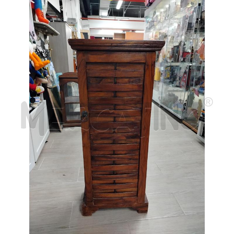 MOBILETTO PORTA CD ANTA GANCETTI LEGNO SCURO | Mercatino dell'Usato Roma cinecitta' 1