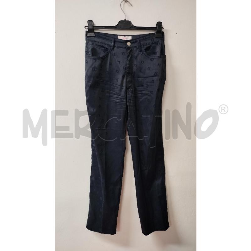 PANTALONE DONNA EMANUELE UNGARO BLU SCURO LETTERE  | Mercatino dell'Usato Roma cinecitta' 1
