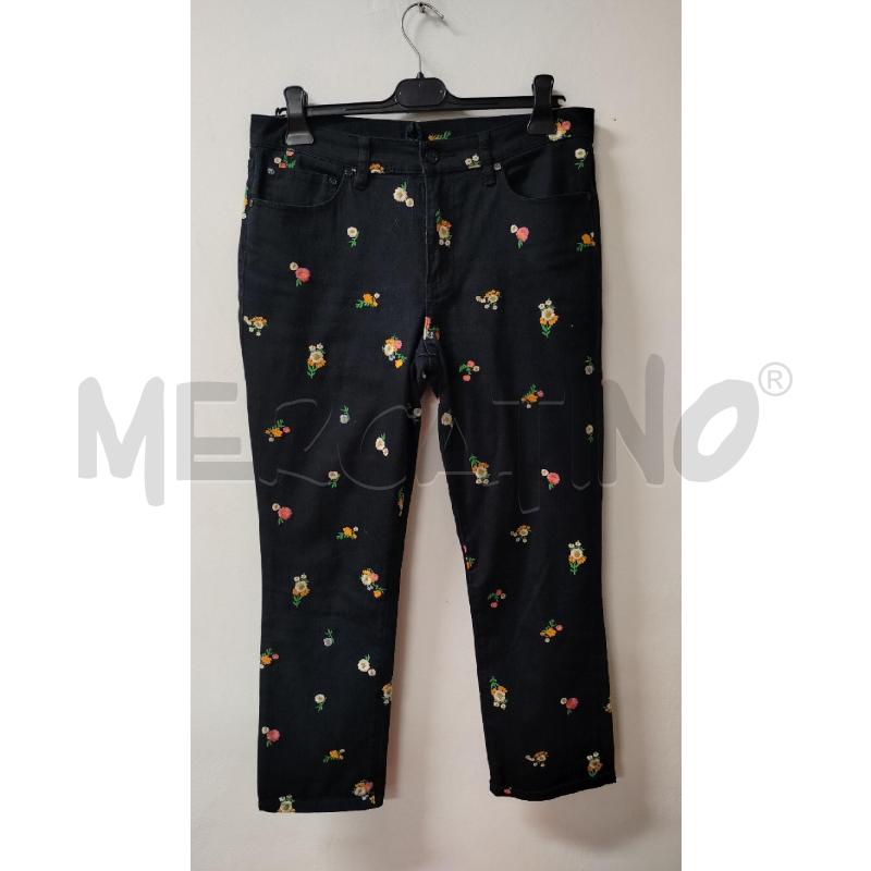 PANTALONE DONNA TORY BURCH NERI RICAMATI FIORI DA RIV | Mercatino dell'Usato Roma cinecitta' 1