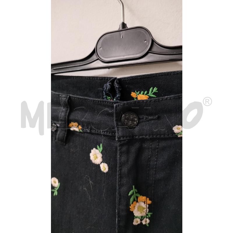 PANTALONE DONNA TORY BURCH NERI RICAMATI FIORI DA RIV | Mercatino dell'Usato Roma cinecitta' 2