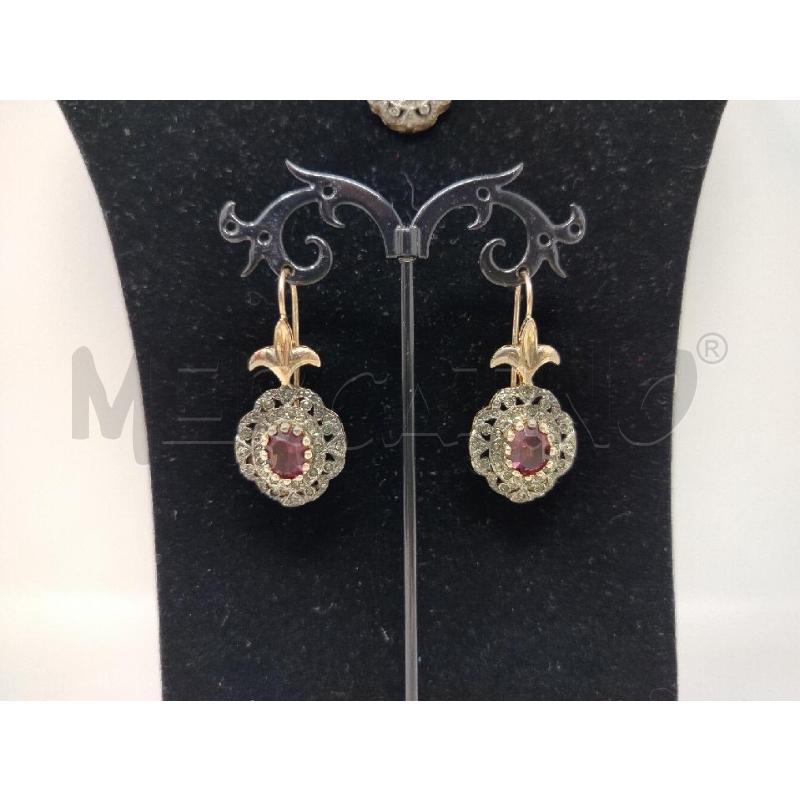PARURE COLLANA+ORECCHINI DECO ROSETTE ROSA | Mercatino dell'Usato Roma cinecitta' 3