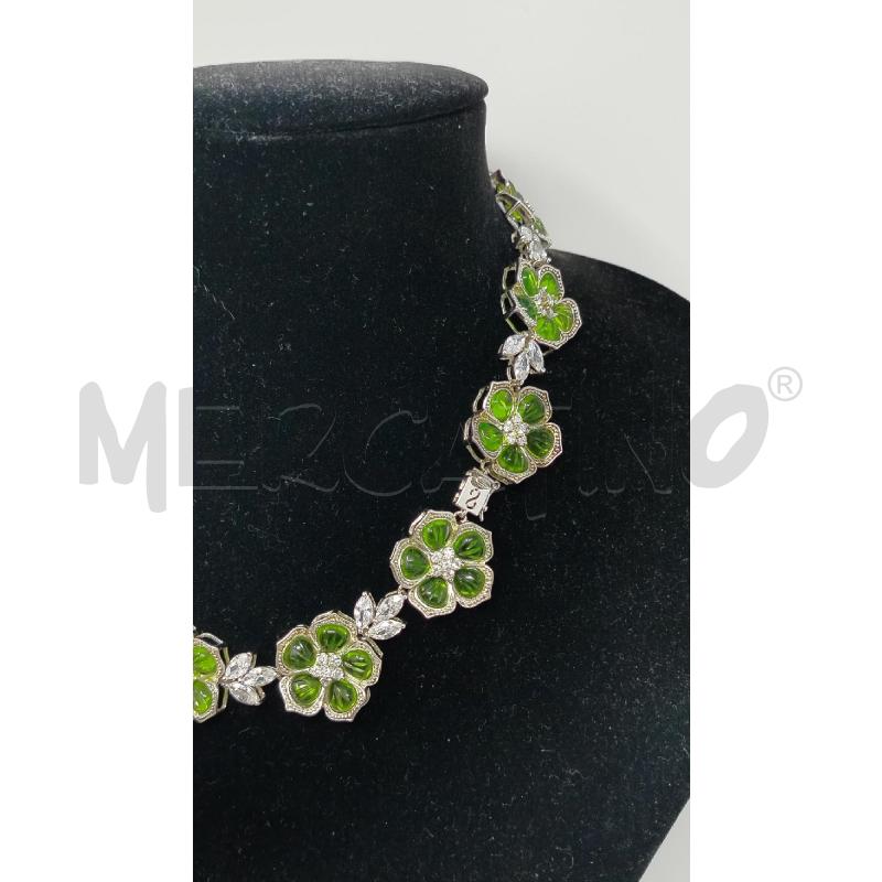 PARURE SILVESTRO FIORE ARG FIORI VERDI C+O+B  | Mercatino dell'Usato Roma cinecitta' 4