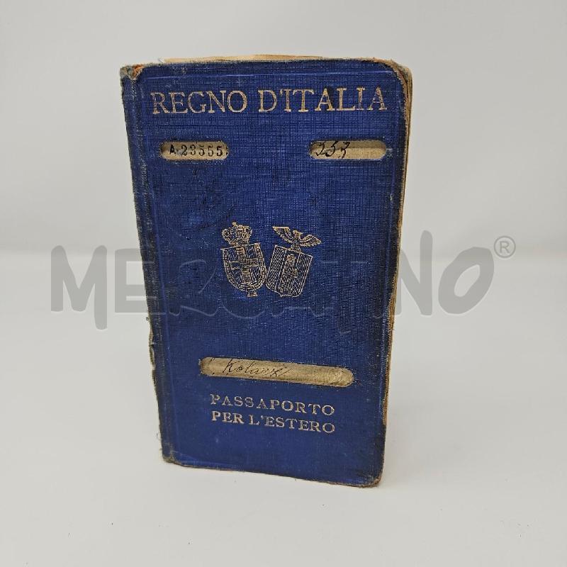 PASSAPORTO REGNO D'ITALIA BLU 1928 | Mercatino dell'Usato Roma cinecitta' 1