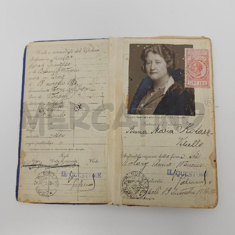 PASSAPORTO REGNO D'ITALIA BLU 1928 | Mercatino dell'Usato Roma cinecitta' 2