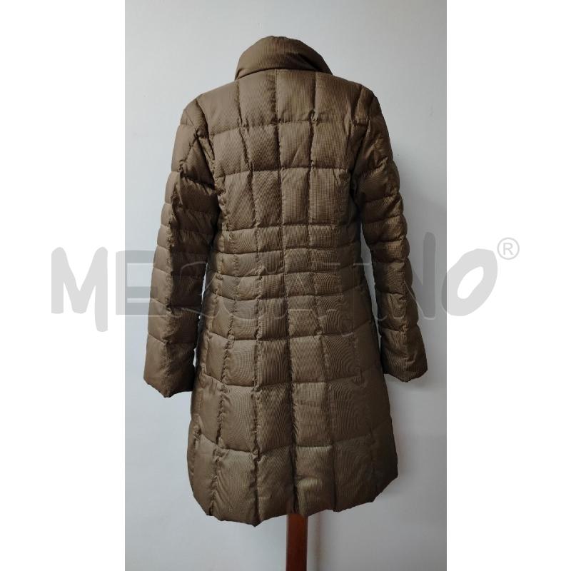 PIUMINO DONNA MONCLER BEIGE PIED DE POULE LUNGO | Mercatino dell'Usato Roma cinecitta' 2