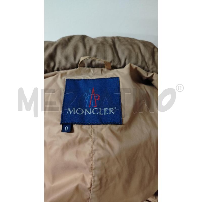 PIUMINO DONNA MONCLER BEIGE PIED DE POULE LUNGO | Mercatino dell'Usato Roma cinecitta' 3