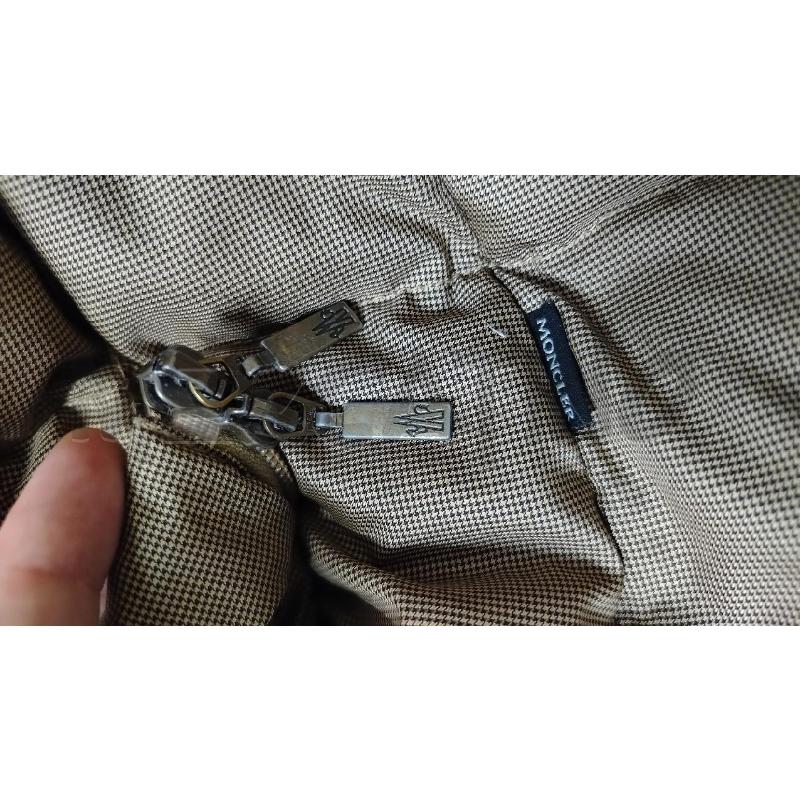 PIUMINO DONNA MONCLER BEIGE PIED DE POULE LUNGO | Mercatino dell'Usato Roma cinecitta' 5