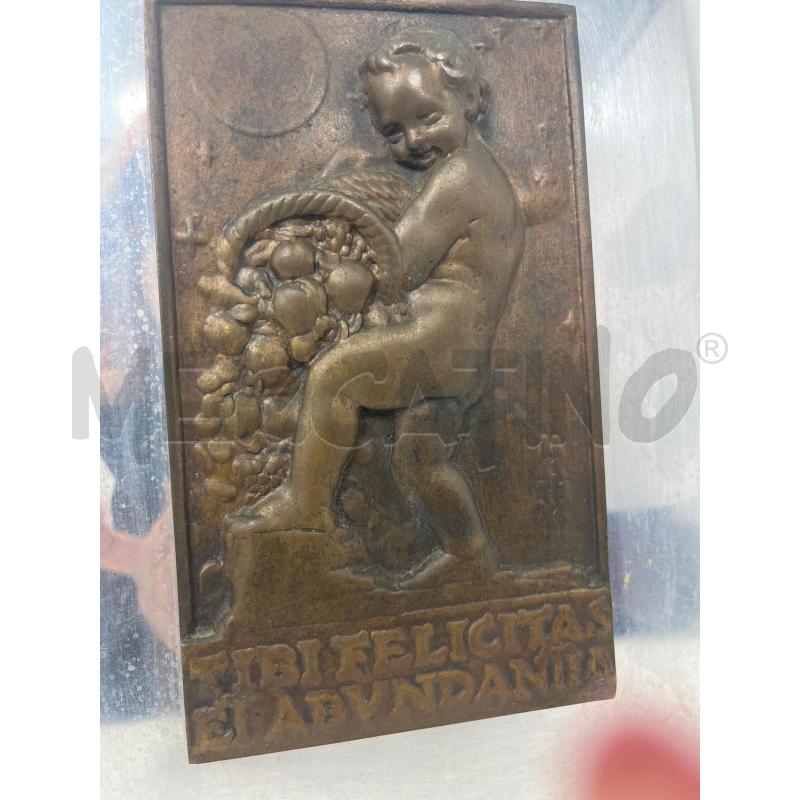 PLACCA AURELIO MISTRUZZI PUTTO CORNUCOPIA | Mercatino dell'Usato Roma cinecitta' 2