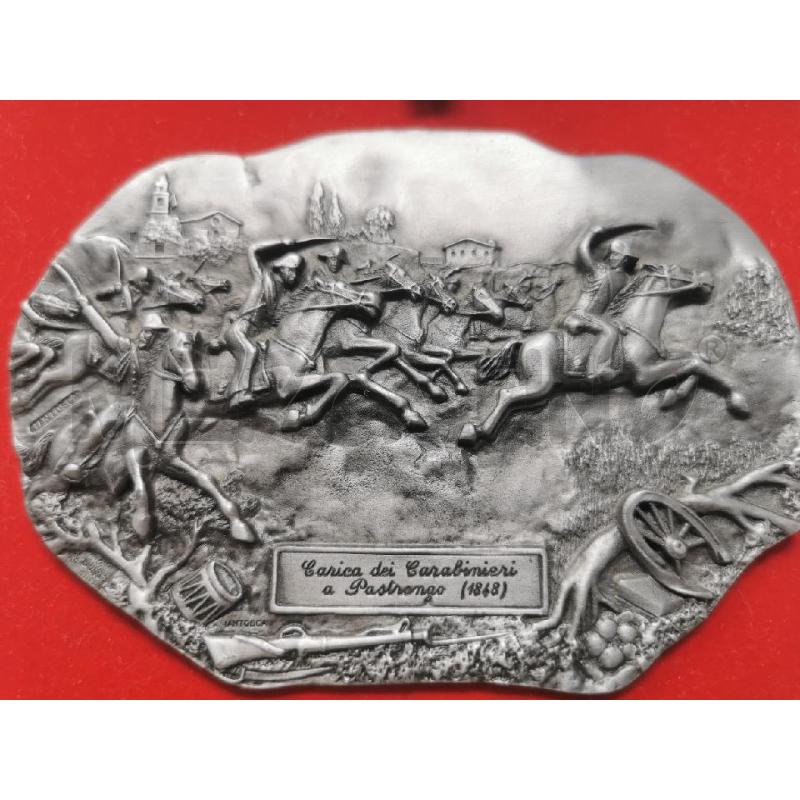 PLACCA CARICA DEI CARABINIERI A PASTRENGO 1848 | Mercatino dell'Usato Roma cinecitta' 2