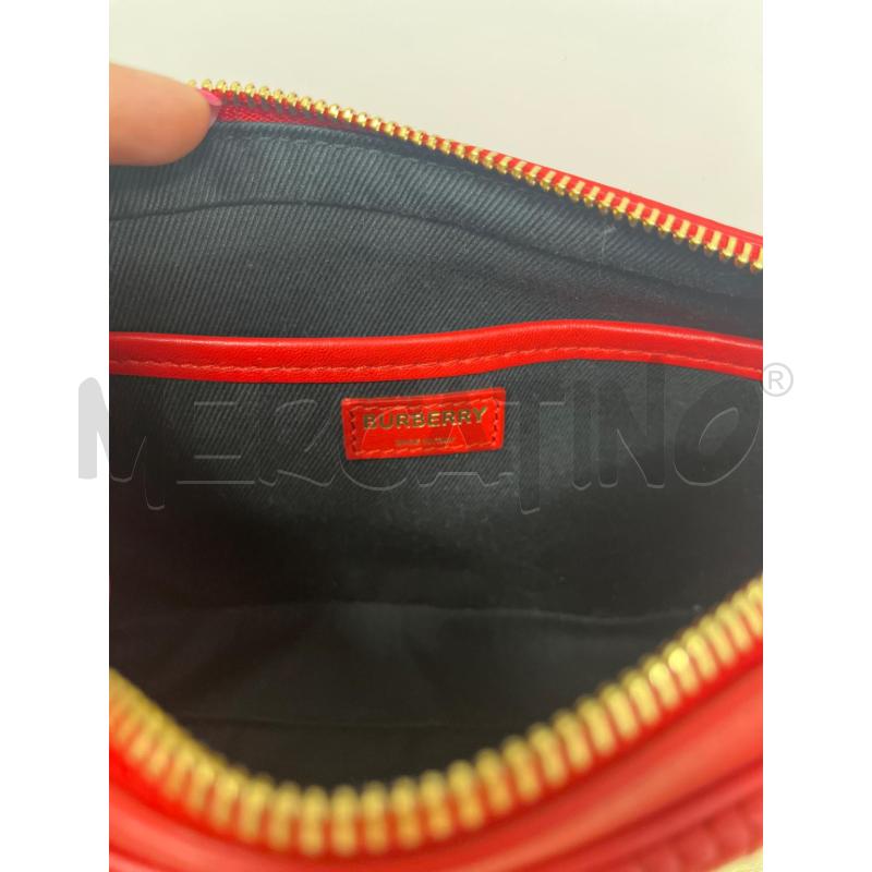 POCHETTE BURBERRY ROSSA TRAPUNTATA TRACOLLA | Mercatino dell'Usato Roma cinecitta' 4