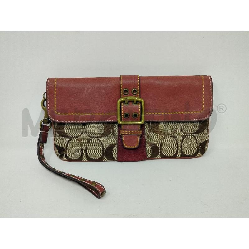 POCHETTE COACH BEIGE BORDEUX LETTERE C  | Mercatino dell'Usato Roma cinecitta' 1