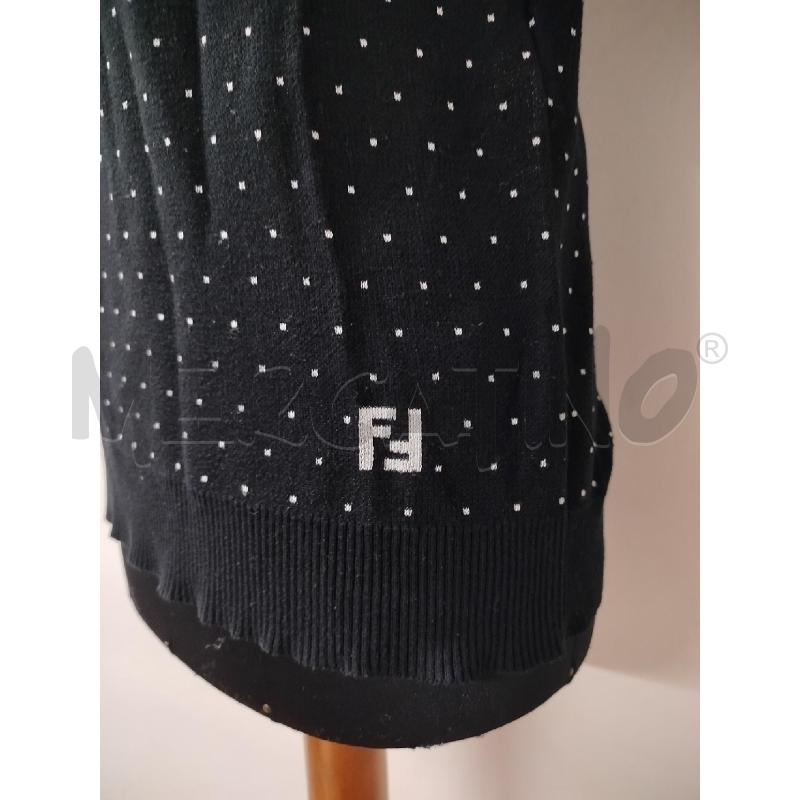 POLO DONNA FENDI NERA POIS BIANCHI | Mercatino dell'Usato Roma cinecitta' 2