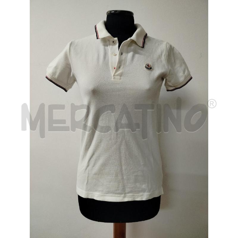POLO DONNA MONCLER BIANCA  | Mercatino dell'Usato Roma cinecitta' 1