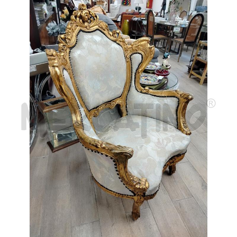 POLTRONA STILE BAROCCO TESS FIORI | Mercatino dell'Usato Roma cinecitta' 2