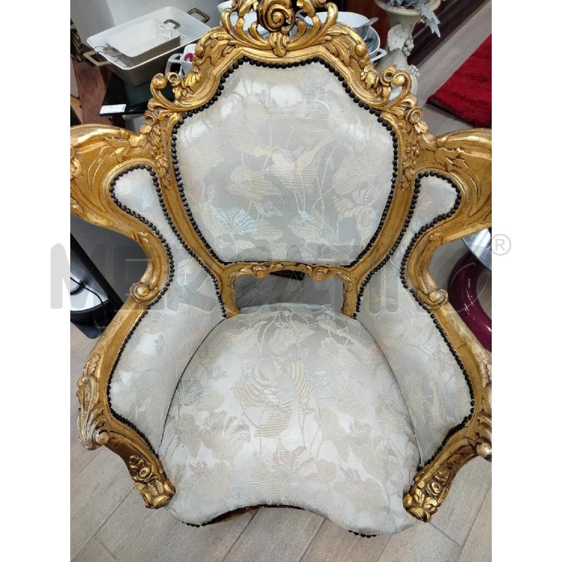 POLTRONA STILE BAROCCO TESS FIORI | Mercatino dell'Usato Roma cinecitta' 3