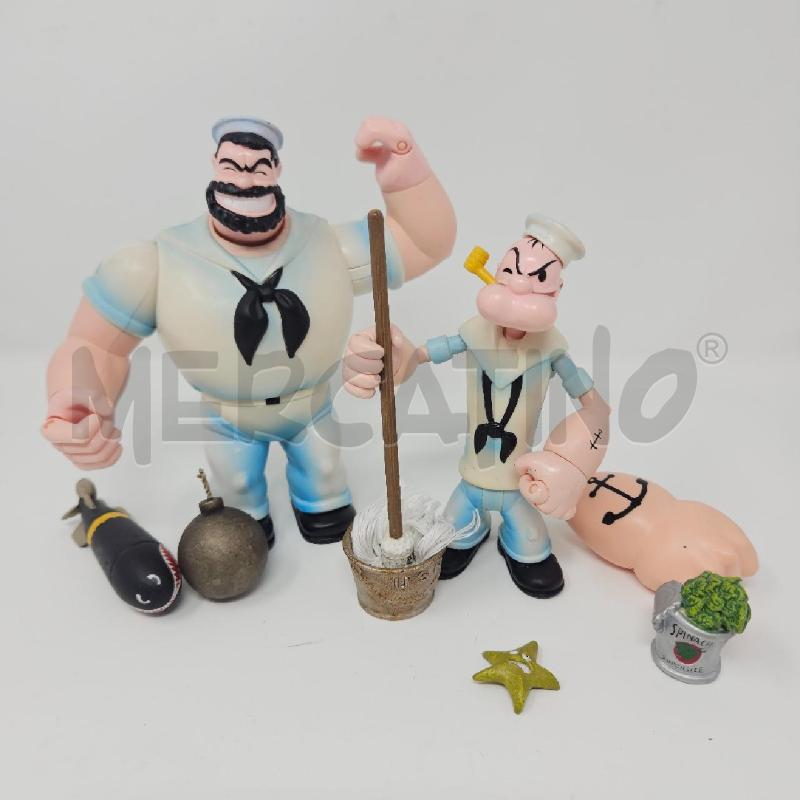 POPEYE COPPIA FIGURE POPEYE + BLUTO MEZCO 2004 | Mercatino dell'Usato Roma cinecitta' 1