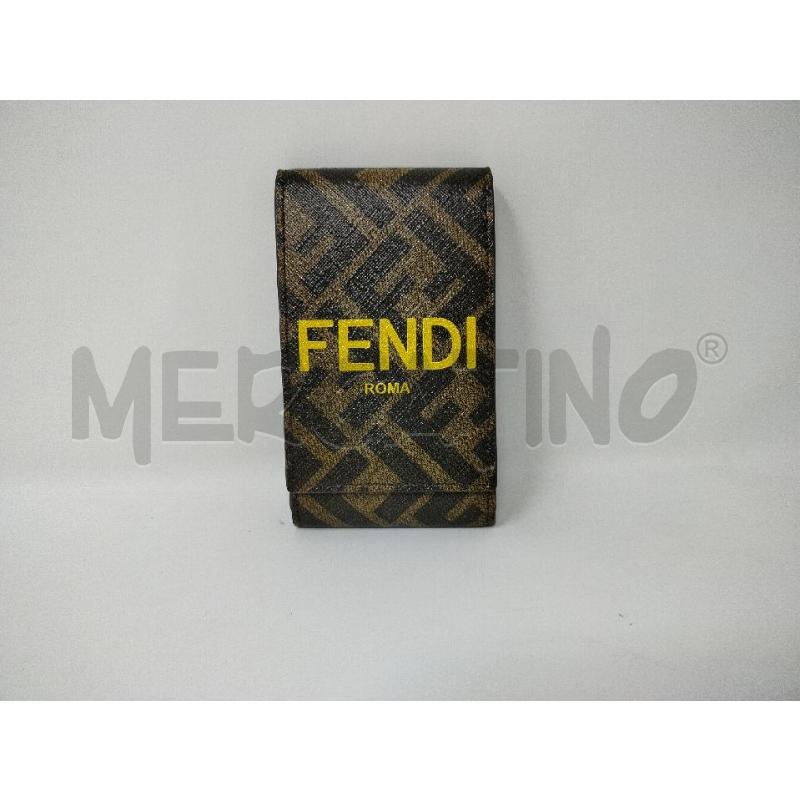 PORTA CARTE FENDI MONOGRAM MARRONE LOGO GIALLO | Mercatino dell'Usato Roma cinecitta' 1