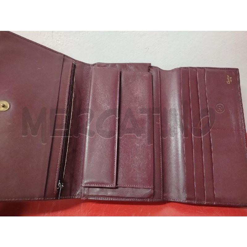 PORTA FOGLIO CARTIER BORDEAUX RETTANGOLARE  | Mercatino dell'Usato Roma cinecitta' 2