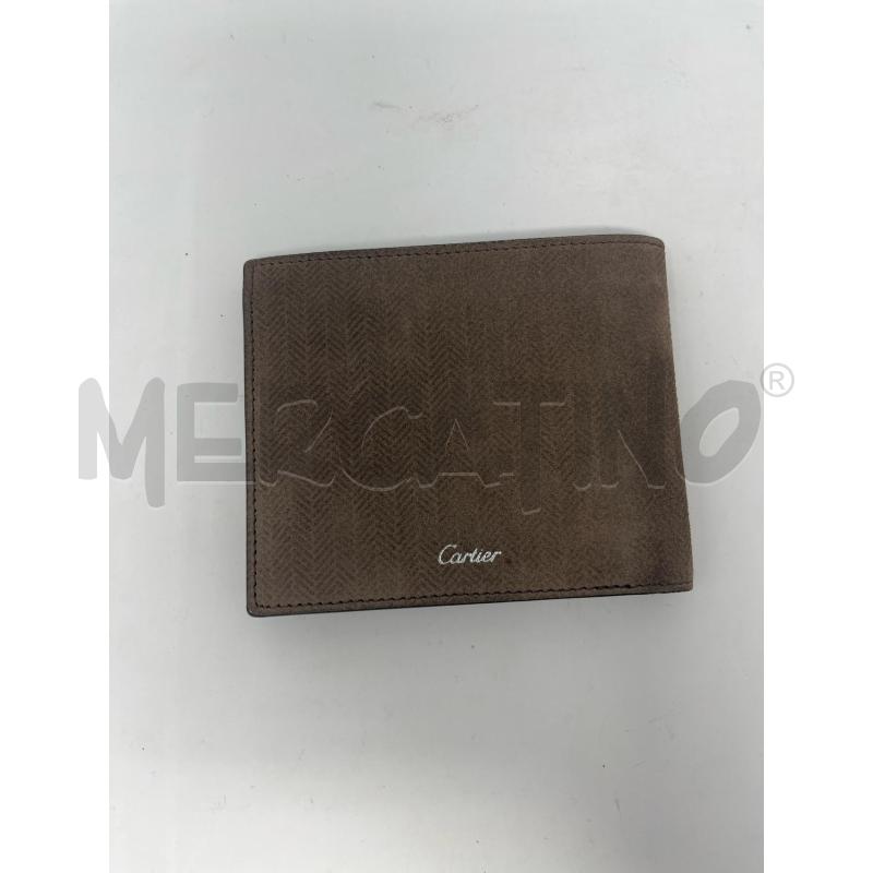 PORTA FOGLIO CARTIER MARRONE SCAMO INT BLU  | Mercatino dell'Usato Roma cinecitta' 1