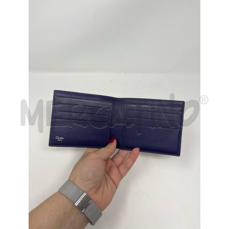 PORTA FOGLIO CARTIER MARRONE SCAMO INT BLU  | Mercatino dell'Usato Roma cinecitta' 2
