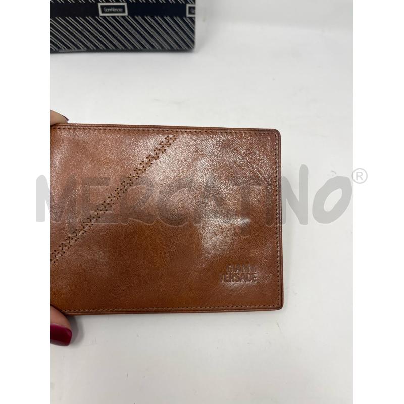 PORTA FOGLIO GIANNI VERSACE MARRONE PELLE | Mercatino dell'Usato Roma cinecitta' 2
